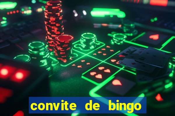 convite de bingo para editar