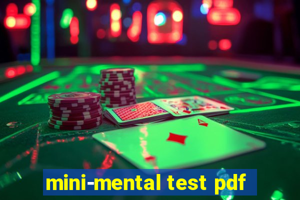 mini-mental test pdf