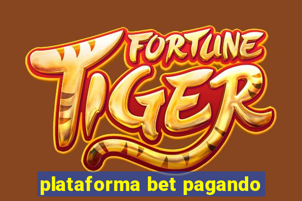 plataforma bet pagando