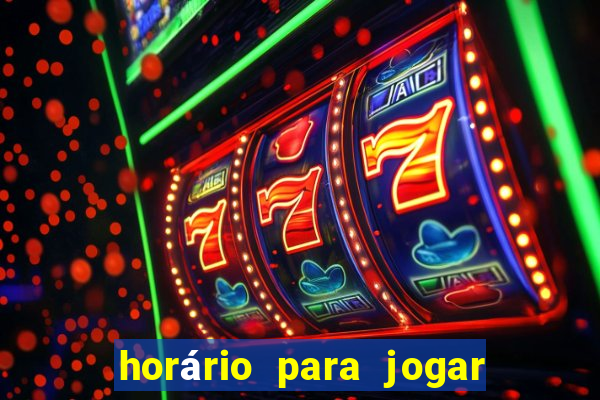 horário para jogar fortune tiger hoje