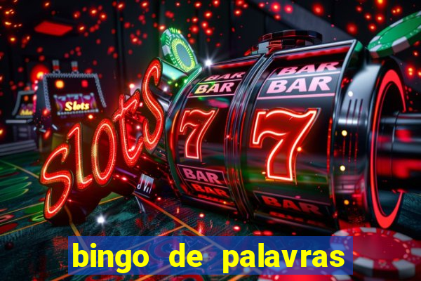 bingo de palavras para imprimir