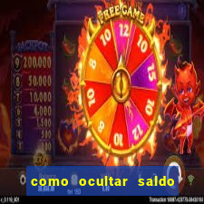 como ocultar saldo na betfair