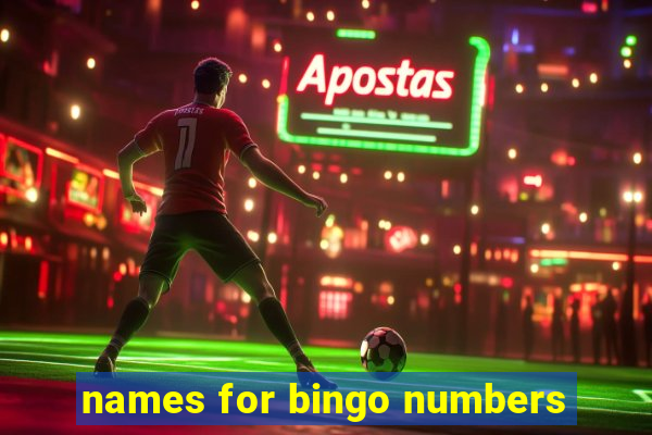 names for bingo numbers