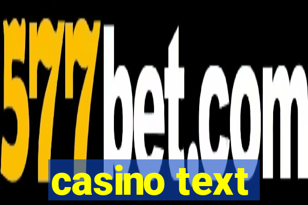 casino text