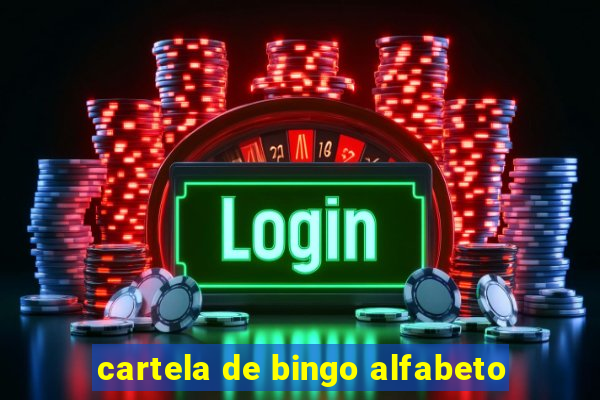 cartela de bingo alfabeto