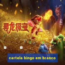 cartela bingo em branco