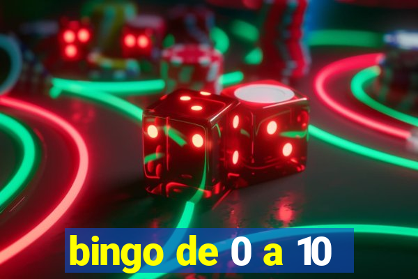 bingo de 0 a 10