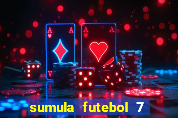 sumula futebol 7 society excel