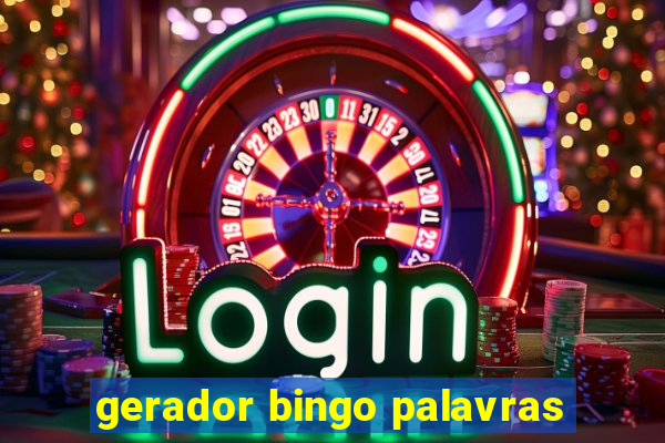 gerador bingo palavras