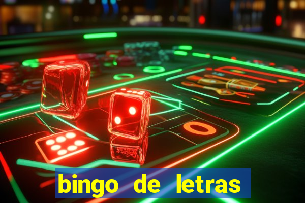 bingo de letras colorido para imprimir