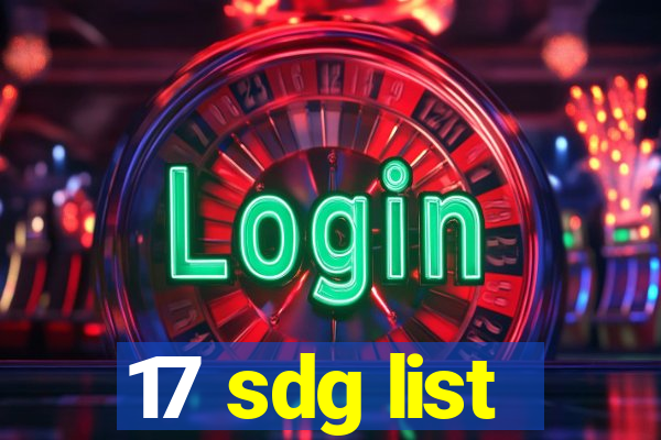 17 sdg list