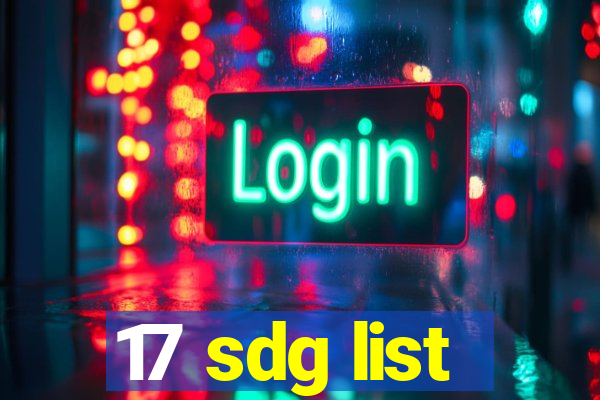 17 sdg list