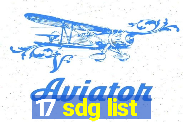 17 sdg list