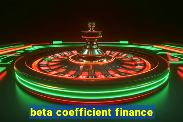 beta coefficient finance