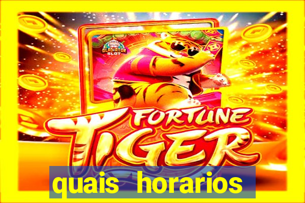 quais horarios pagantes do fortune tiger