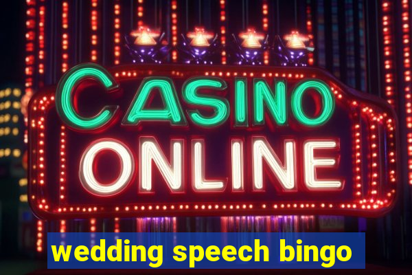 wedding speech bingo