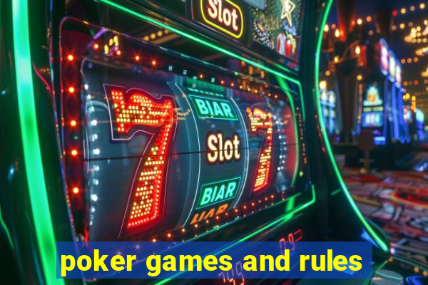 poker games and rules