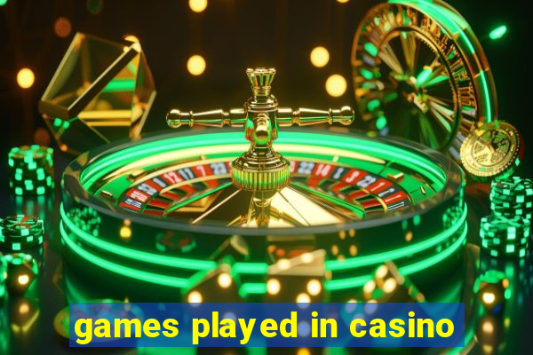 games played in casino