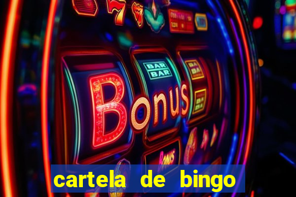 cartela de bingo de letras