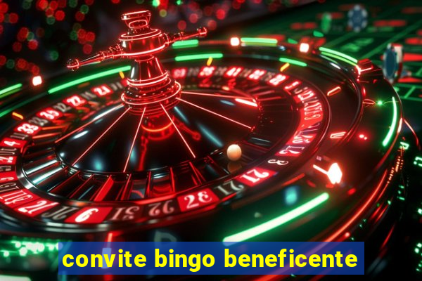 convite bingo beneficente