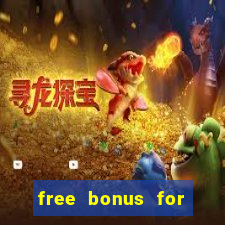 free bonus for online casino