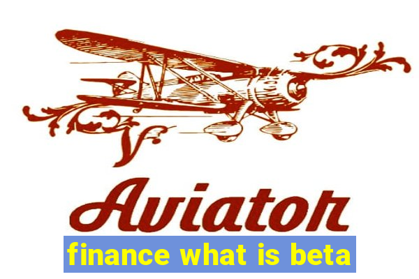 finance what is beta