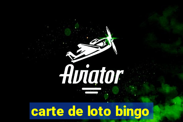 carte de loto bingo